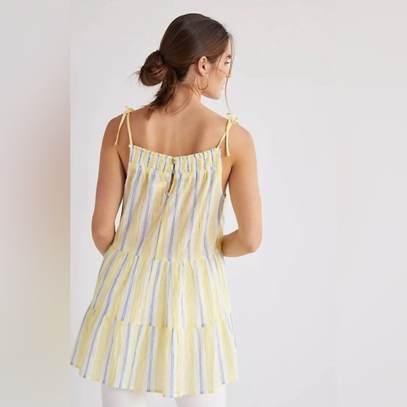 ANTHROPOLOGIE-MAEVE || Stripe Cotton Tunic Top. Sz. - Picture 3 of 15